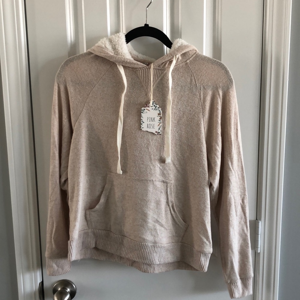 Pink Rose SUPER soft hoodie sweater